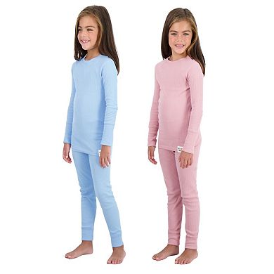 Sleep On It 100% Organic Cotton Rib Knit Snug-fit 4 &amp; 6-piece Pajama Sets For Girls - Toddler