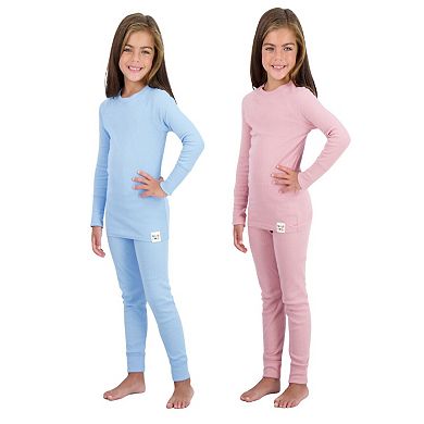 Sleep On It 100% Organic Cotton Rib Knit Snug-fit 4 &amp; 6-piece Pajama Sets For Girls - Toddler