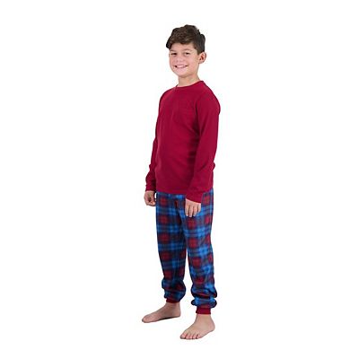 Sleep On It Boys 2-piece Brushed Jersey Plaid Pajama Sets