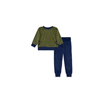 Sleep On It Boys 2 pc Velour Pajama Top and Pajama Pants Set - Toddler