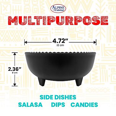 Alpine Cuisine Salsa Bowls 4" Heavy Duty, Multi-purpose Salsa Bowl For Serving, Dishwasher Safe
