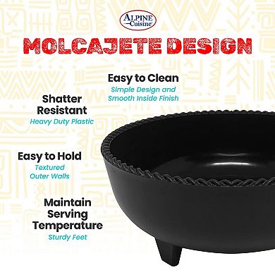 Alpine Cuisine Salsa Bowls 4" Heavy Duty, Multi-purpose Salsa Bowl For Serving, Dishwasher Safe
