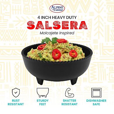 Alpine Cuisine Salsa Bowls 4" Heavy Duty, Multi-purpose Salsa Bowl For Serving, Dishwasher Safe