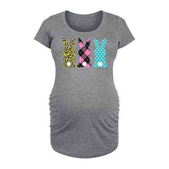 Maternity Patterned Bunnies Graphic Tee