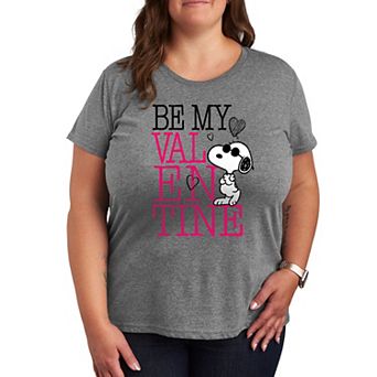Plus Size Peanuts Be My Valentine Graphic Tee