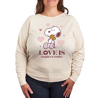 Plus Size Peanuts Snuggles And Cuddles Graphic Tee