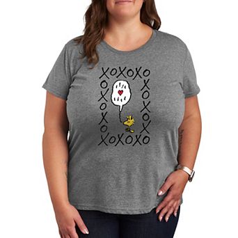 Plus Size Peanuts Woodstock Xoxo Graphic Tee