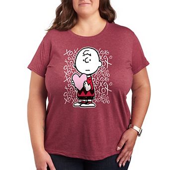Plus Size Peanuts Charlie Brown Xoxo Graphic Tee