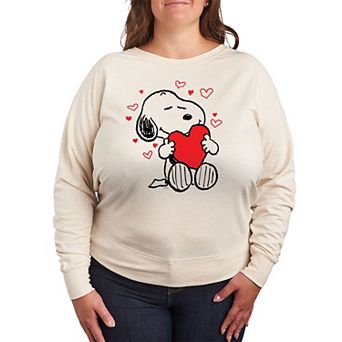 Plus Size Peanuts Snoopy Hearts Graphic Tee
