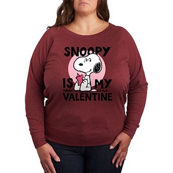 Plus Size Peanuts Snoopy Is My Valentine Graphic Tee