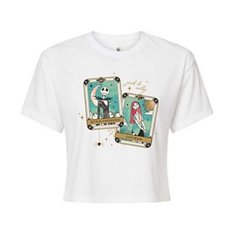 Disney's The Nightmare Before Christmas Jack & Sally Juniors' Lovers Cropped Tee