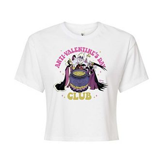 Disney's The Little Mermaid Ursula Juniors' Anti Valentine's Day Club Cropped Tee