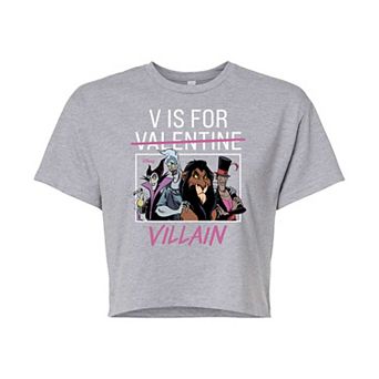 Disney Villain Juniors' V Is For Villain Cropped Tee