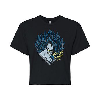 Disney's Hercules Hades Juniors' Love You To Death Cropped Tee
