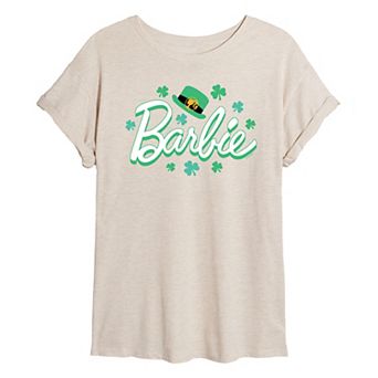 Juniors' Barbie® St. Patrick's Day Oversized Tee
