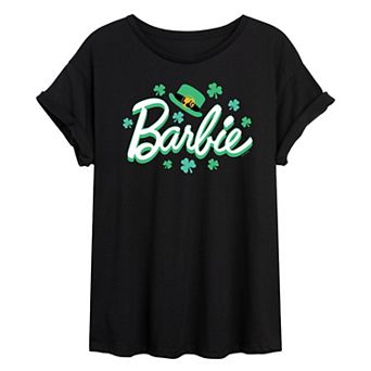 Juniors' Barbie® St. Patrick's Day Oversized Tee