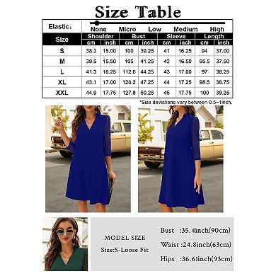 Womens Long Sleeve Mini Dress Casual Loose Flowy Swing Tunic Dresses For Spring Fall