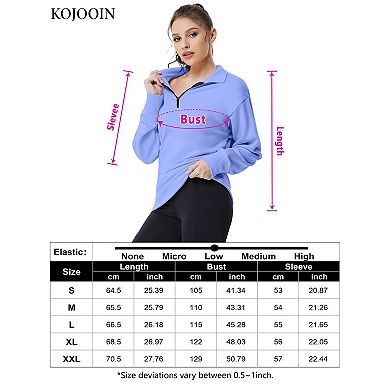 Half Zip Pullover Long Sleeve Women Pullover Sweatshirt Sport Hiking Clothes