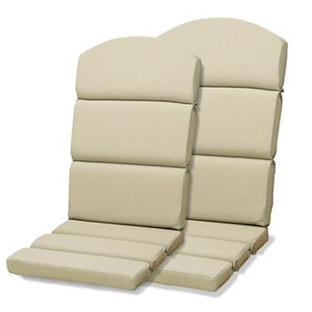 Aoodor Patio Adirondack Chair Cushion High Back Chair Cushion with Ties, Set of 2