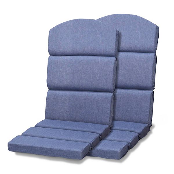 Aoodor Patio Chair Cushion Set of 2 HighBack Adirondack Patio Cushions with Ties