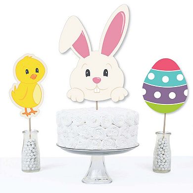 Big Dot Of Happiness Hippity Hoppity - Easter Party Centerpiece Sticks - Table Toppers 15 Ct