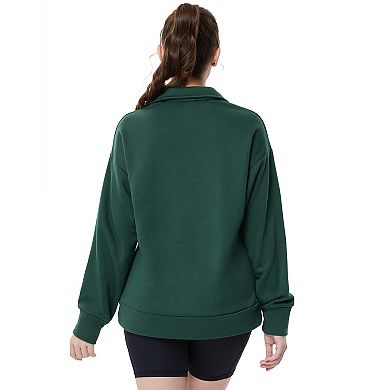 Half Zip Pullover Long Sleeve Women Pullover Sweatshirt Sport Hiking Clothes