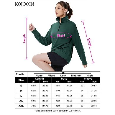 Half Zip Pullover Long Sleeve Women Pullover Sweatshirt Sport Hiking Clothes