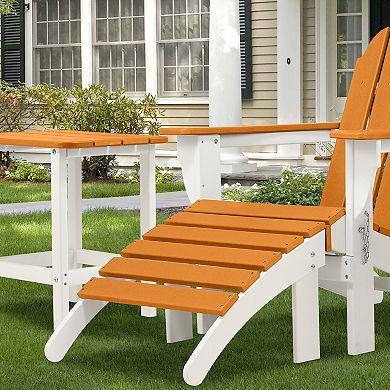 Aoodor HDPE Adirondack Ottoman for Outdoor/Indoor