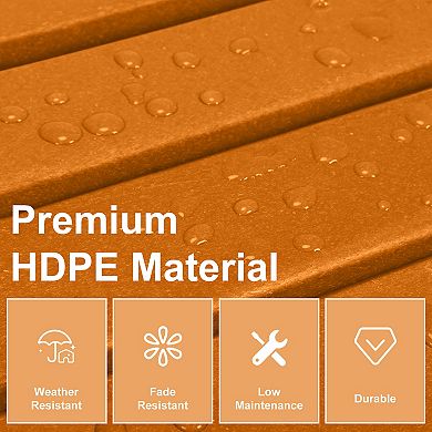 Aoodor HDPE Adirondack Ottoman for Outdoor/Indoor