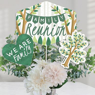 Big Dot Of Happiness Family Tree Reunion Gathering - Centerpiece Sticks - Table Toppers 15 Ct