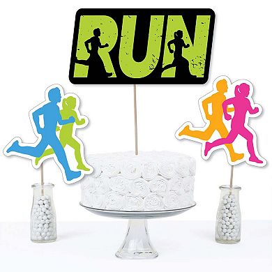 Big Dot Of Happiness Set The Pace - Running - Marathon Centerpiece Sticks Table Toppers 15 Ct