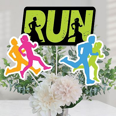 Big Dot Of Happiness Set The Pace - Running - Marathon Centerpiece Sticks Table Toppers 15 Ct