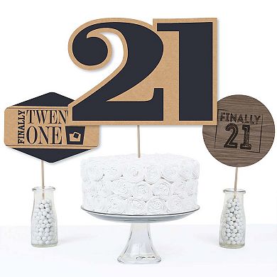 Big Dot Of Happiness Finally 21 - 21st Birthday Party Centerpiece Sticks Table Toppers 15 Ct