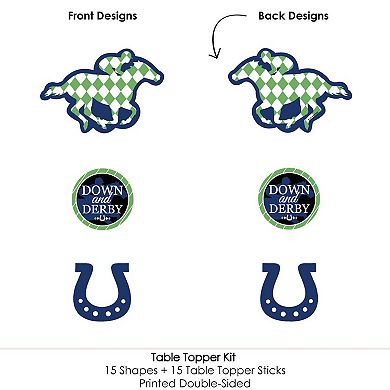 Big Dot Of Happiness Kentucky Horse Derby Party - Centerpiece Sticks - Table Toppers - 15 Ct