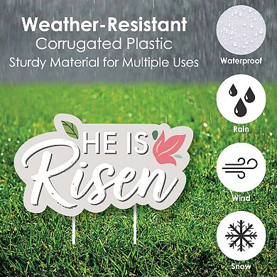 Big Dot of Happiness Religious Easter - Lawn Outdoor Christian Holiday Party Yard Decor 10 Pc