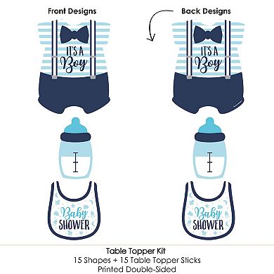 Big Dot Of Happiness It's A Boy - Blue Baby Shower Centerpiece Sticks - Table Toppers - 15 Ct