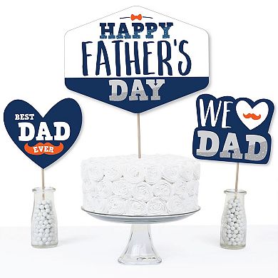 Big Dot Of Happiness Happy Father's Day - Party Centerpiece Sticks - Table Toppers - 15 Ct