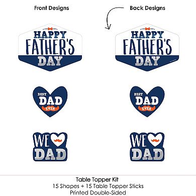 Big Dot Of Happiness Happy Father's Day - Party Centerpiece Sticks - Table Toppers - 15 Ct