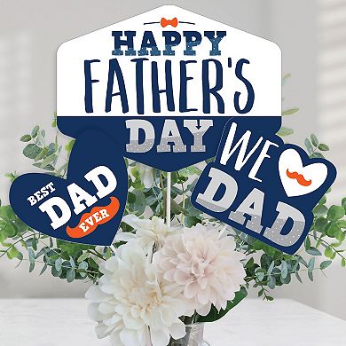 Big Dot Of Happiness Happy Father's Day - Party Centerpiece Sticks - Table Toppers - 15 Ct