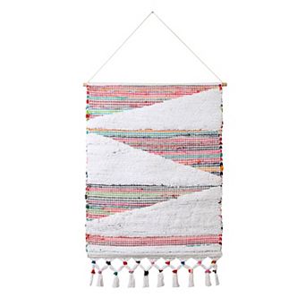 Boho Chindi Woven Cotton Wall Hanging Tapestry 51" x 25.5"
