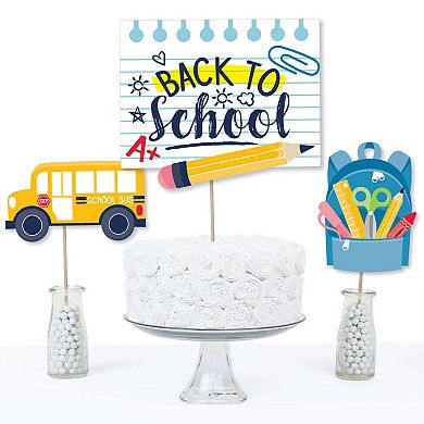 Big Dot Of Happiness Back To School - First Day Party Centerpiece Sticks Table Toppers 15 Ct