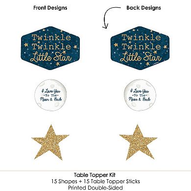 Big Dot Of Happiness Twinkle Twinkle Little Star - Party Centerpiece Table Toppers - 15 Ct