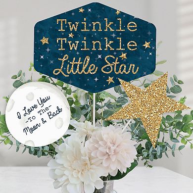Big Dot Of Happiness Twinkle Twinkle Little Star - Party Centerpiece Table Toppers - 15 Ct