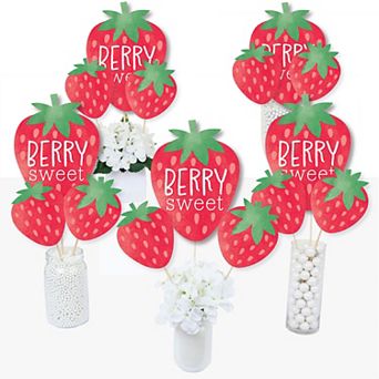 Big Dot Of Happiness Berry Sweet Strawberry Birthday Party Or Baby Shower Table Toppers 15 ct