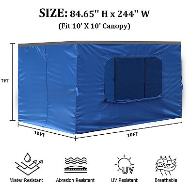 Aoodor 10' x 10' Canopy Sidewall Replacement for Canopy, Pop Up Canopy Tent (Sidewall Only)