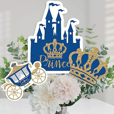 Big Dot Of Happiness Royal Prince Charming - Party Centerpiece Sticks - Table Toppers - 15 Ct