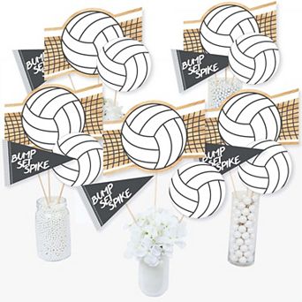 Big Dot Of Happiness Bump, Set, Spike - Volleyball - Party Centerpiece Table Toppers 15 ct