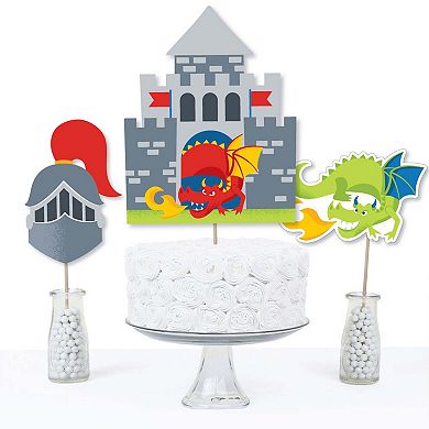 Big Dot Of Happiness Calling All Knights & Dragons - Birthday Centerpiece Table Toppers 15 Ct