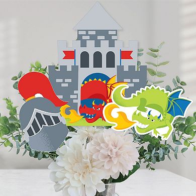 Big Dot Of Happiness Calling All Knights & Dragons - Birthday Centerpiece Table Toppers 15 Ct