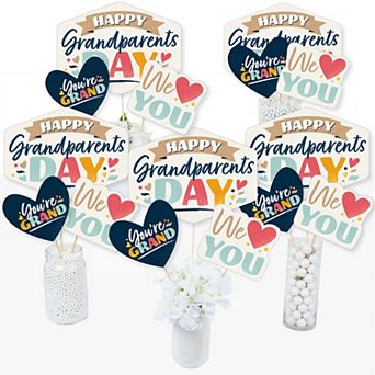 Big Dot Of Happiness Happy Grandparents Day Grandma & Grandpa Centerpiece Table Toppers 15 ct